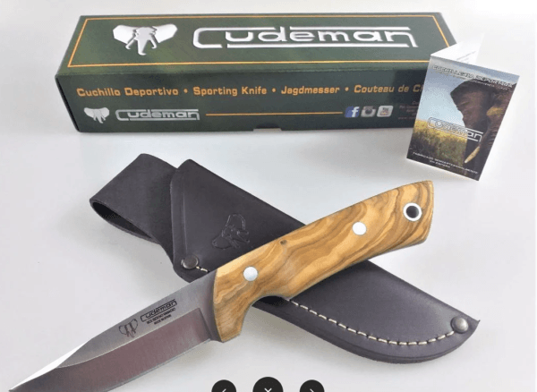 Cudeman Olive Wood Hunting Knife 157-L